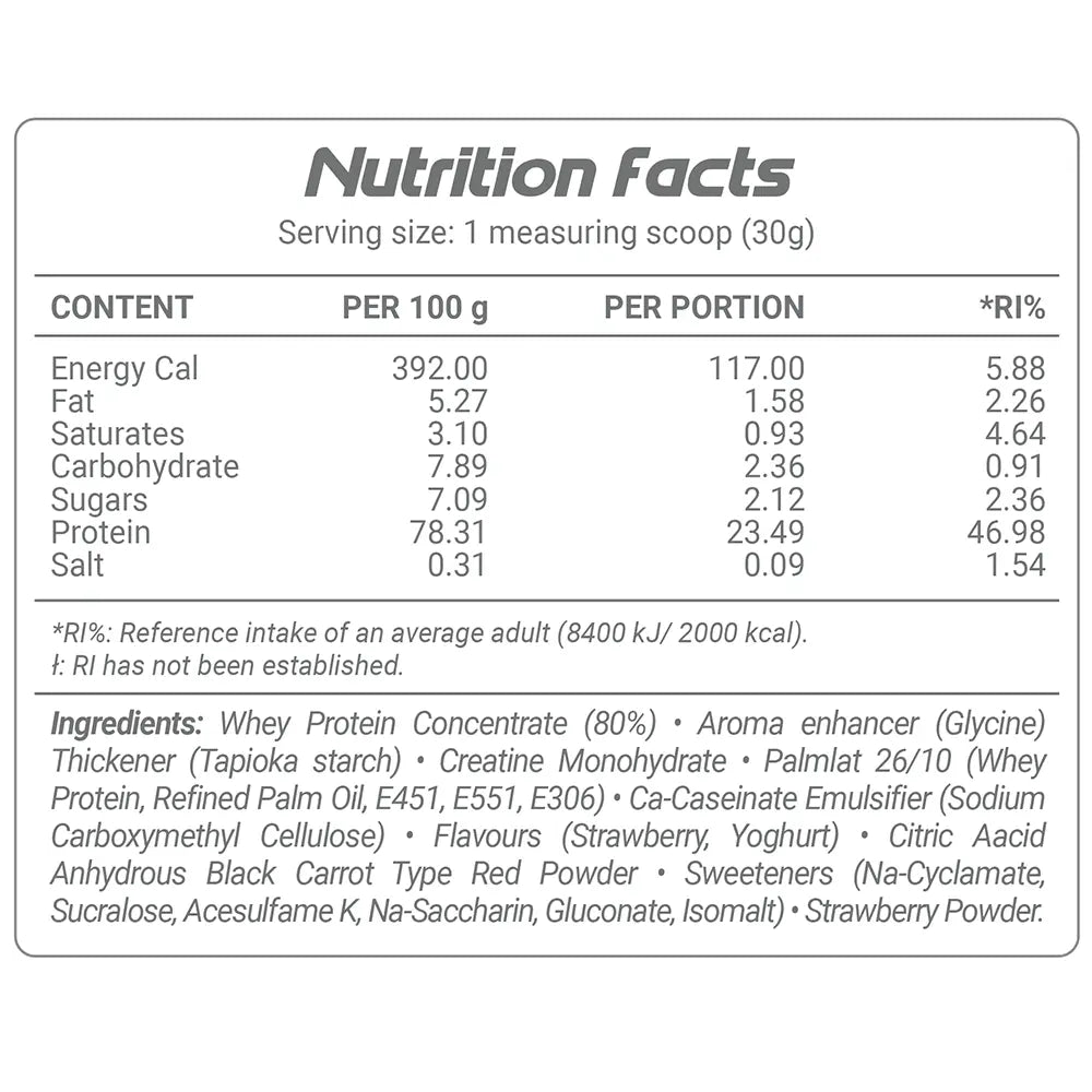 Maximalium Whey Protein, Jagoda-jogurt, 750 g