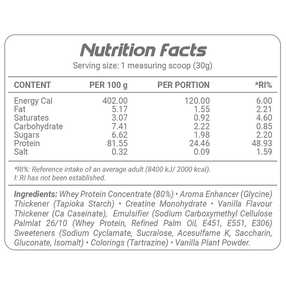 Maximalium Whey Protein, Vanila, 750 g